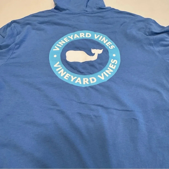 VINEYARD VINES Kids Blue Whale Hoodie Long-Sleeve, Front Pocket Unisex Sz Large - Picture 9 of 9